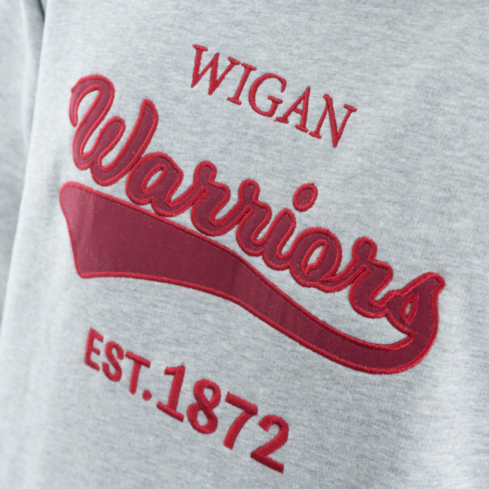 WARRIORS ADULT APPLIQUE OVERHEAD HOODY 