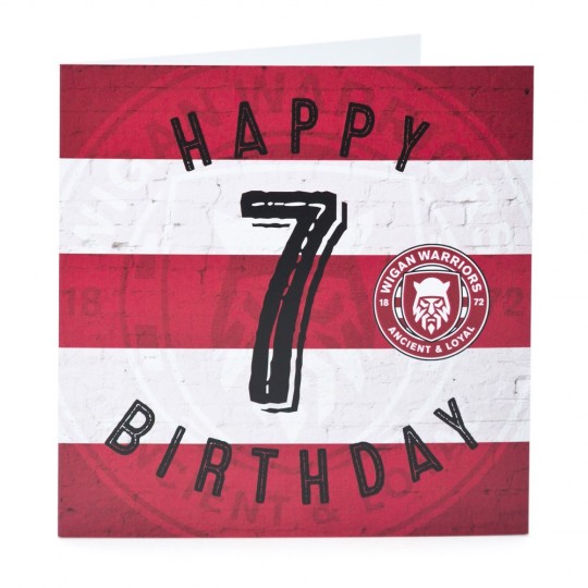 WARRIORS BIRTHDAY CARD AGE 7