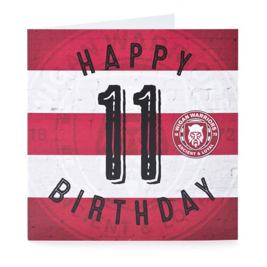 WARRIORS BIRTHDAY CARD AGE 11
