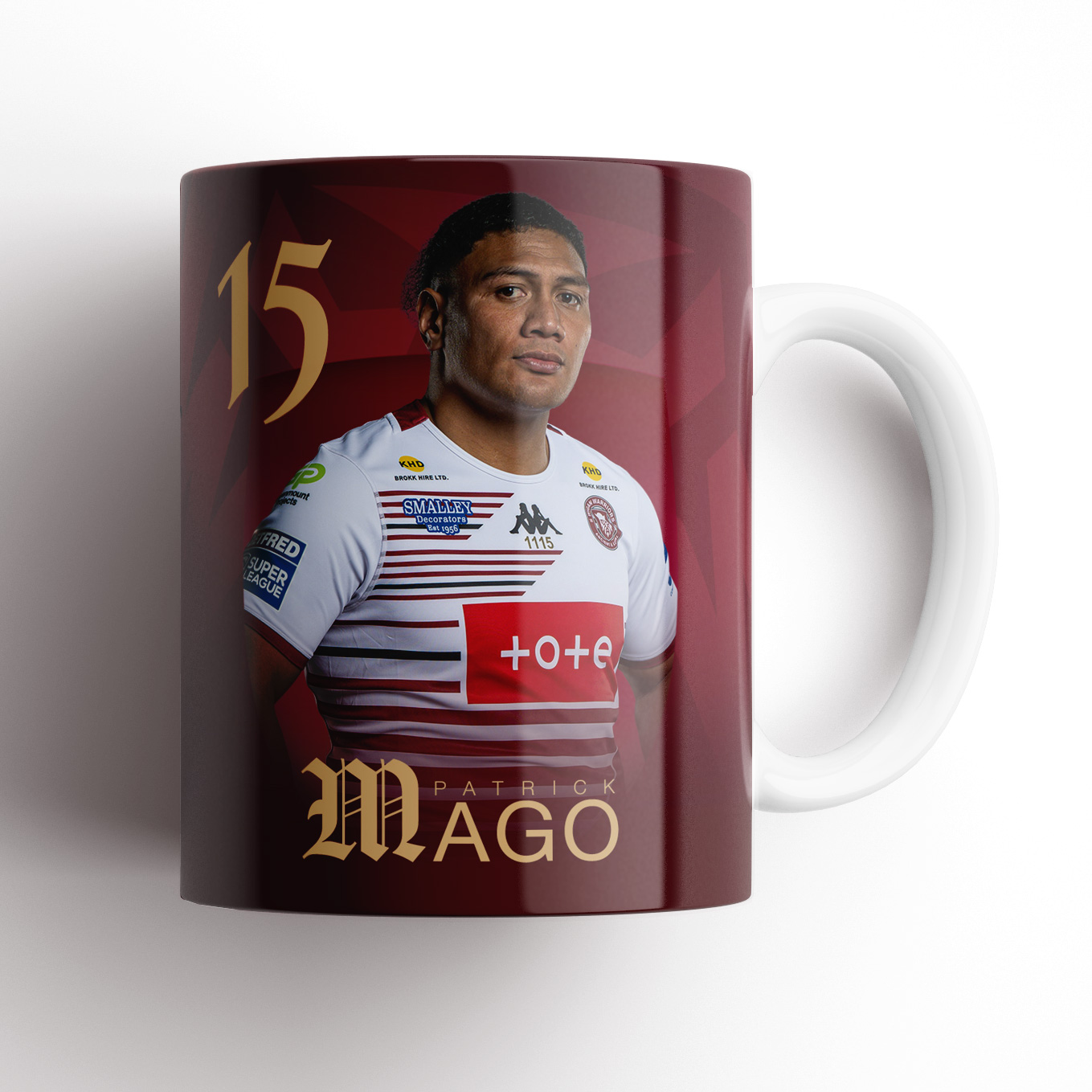 Patrick Mago Headshot Mug - Wigan Warriors