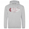 SCROLL TEXT HOODIE GREY