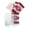 WARRIORS PLAYING CARDS & WHISKY GLASS SET