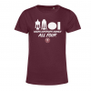 WOMENS ALL FOUR WINNERS YOUTH TEE BURGUNDY