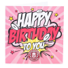 WARRIORS  PINK COMIC HAPPY BIRTHDAY CARD