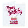 WARRIORS CAKE SCRIPT BIRTHDAY CARD