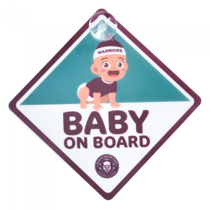 WARRIORS CAR SIGN - BABY ON BOARD