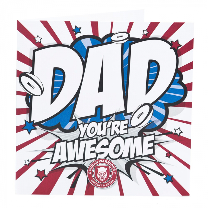 WARRIORS DAD YOUR AWESOME CARD