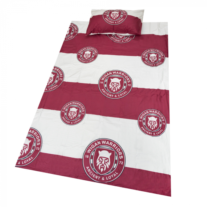 WARRIORS STRIPE AND CREST SINGLE DUVET 