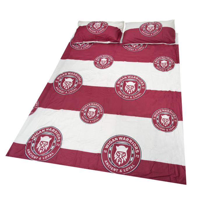 WARRIORS STRIPE AND CREST DOUBLE DUVET 