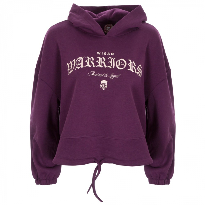 WOMENS CROPPED DRAWSTRING HOODY