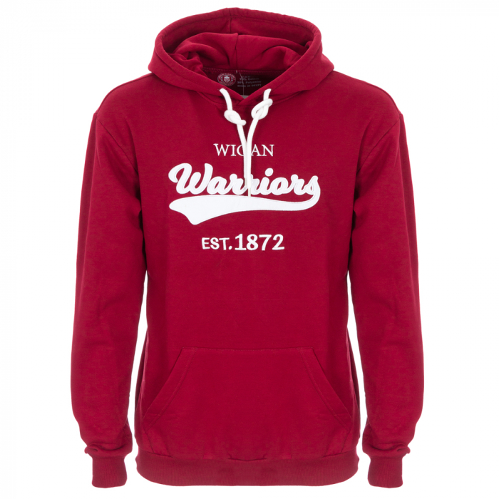 WARRIORS ADULT APPLIQUE OVERHEAD HOODY 