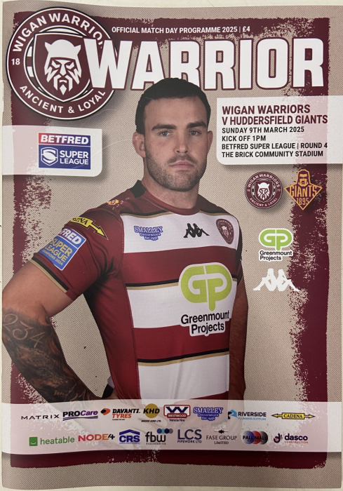 HUDDERSFIELD PROGRAMME 09/03/25