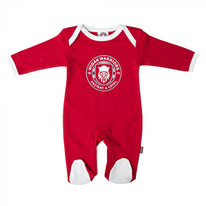 WARRIORS CREST BABY SLEEPSUIT