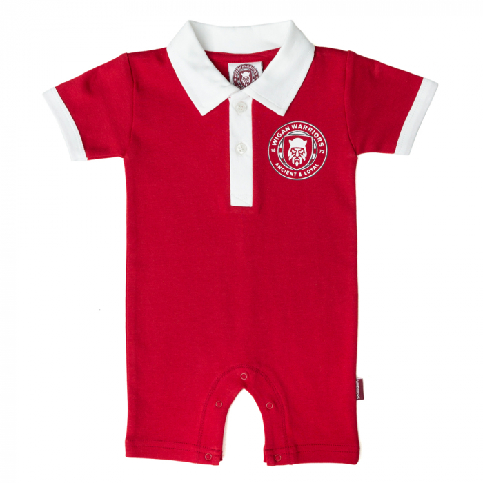 WARRIORS CHERRY BABY ROMPER