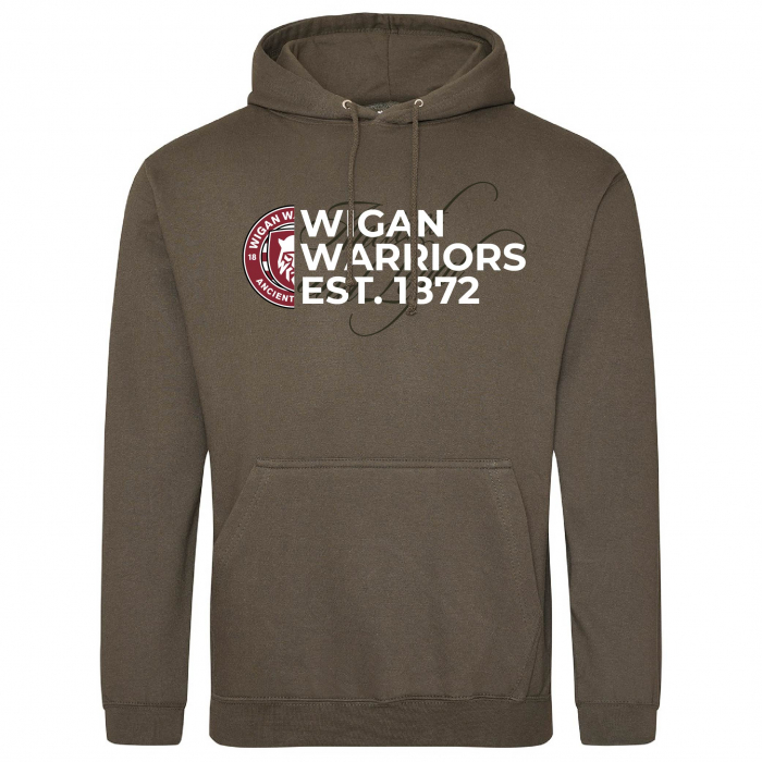SCROLL TEXT HOODIE KHAKI