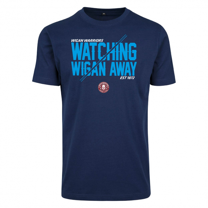 WATCHING WIGAN AWAY TEE NAVY