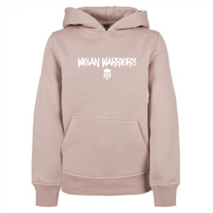 WIGAN WARRIORS GRAFFITI TEXT YOUTH HOODIE 