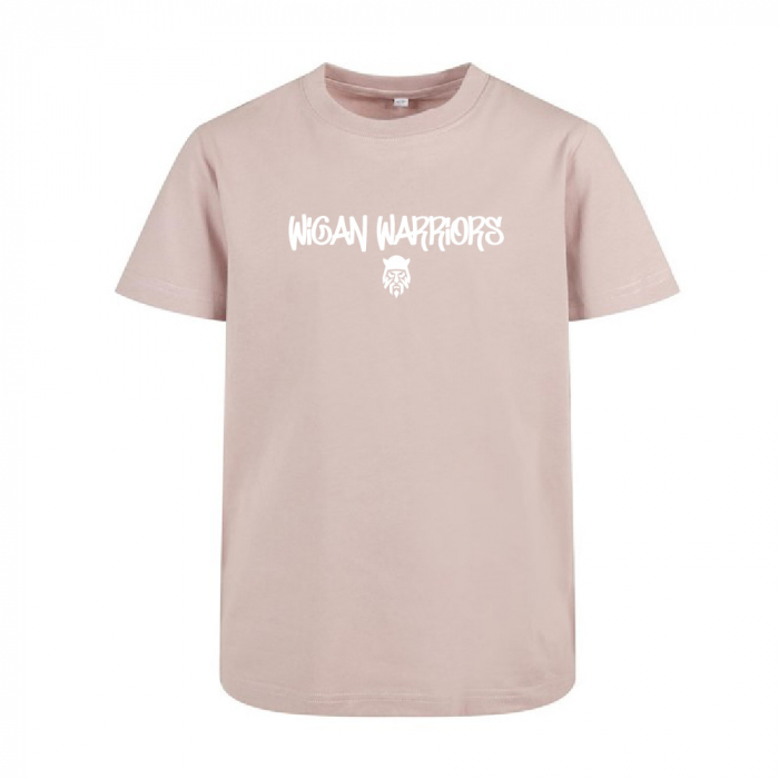 WIGAN WARRIORS GRAFFITI TEXT YOUTH TEE