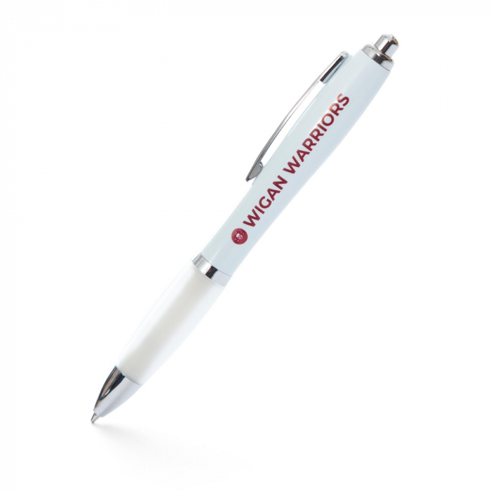 WARRIORS WHITE CURVY PEN