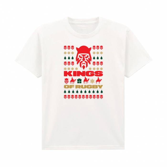KINGS OF RUGBY XMAS YOUTH TEE WHITE 