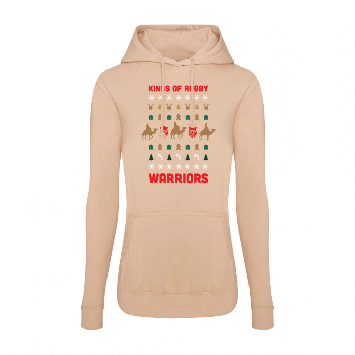 WOMENS CHRISTMAS HOODIE NUDE   