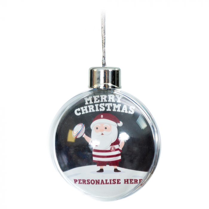 PERSONALISED SANTA BAUBLE