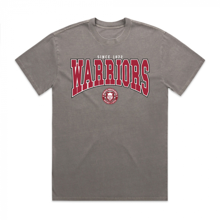 FADED GREY OVERSIZED WARRIORS TEE
