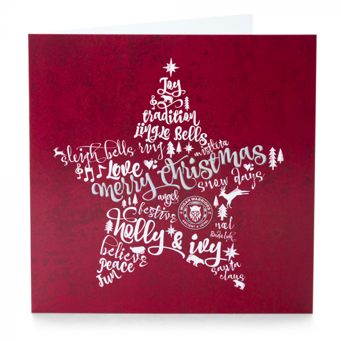WARRIORS STAR DESIGN CHRISTMAS CARD