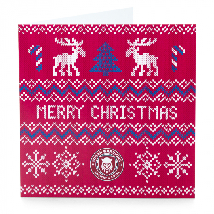 WARRIORS JUMPER DESIGN CHRISTMAS CARD