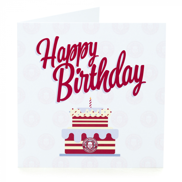 WARRIORS CAKE SCRIPT BIRTHDAY CARD