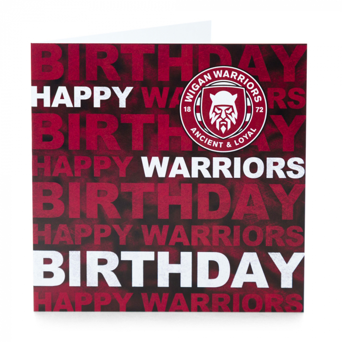 WARRIORS BIRTHDAY TEXT CARD