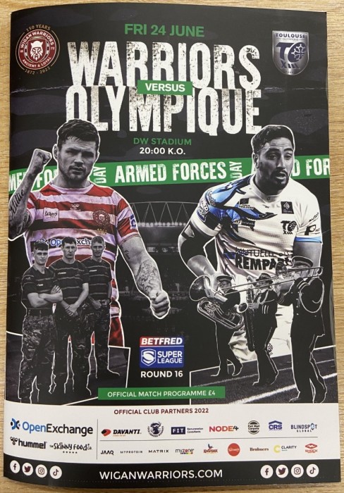 TOULOUSE OLYMPIQUE PROGRAMME - 22/6/22