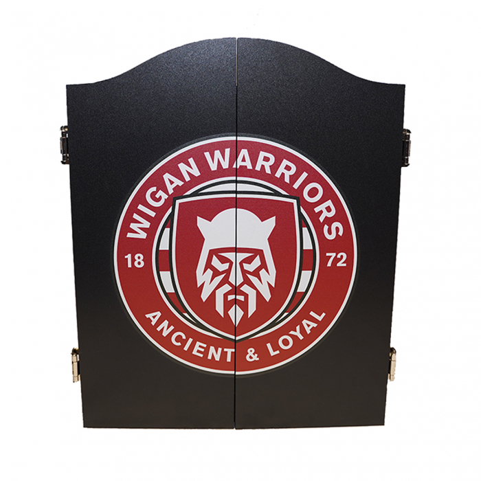 WARRIORS DART BOARD CABINET